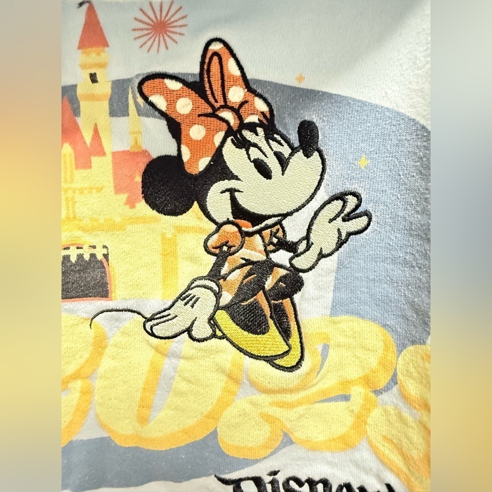 Disney Light Blue Hoodie with Characters Size M - Picture 5 of 11